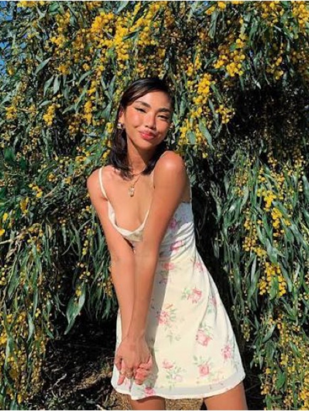 Princess Polly Yellow Floral Mini Dress — Size 2